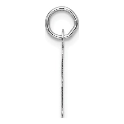 14K White Gold Letter E Charm – view 3