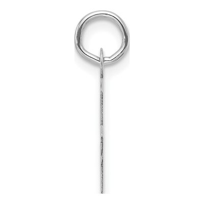 14K White Gold Letter F Pendant – view 3