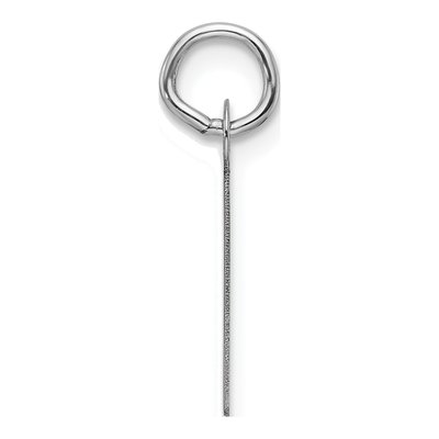 14K White Gold Initial I Charm Pendant – view 3