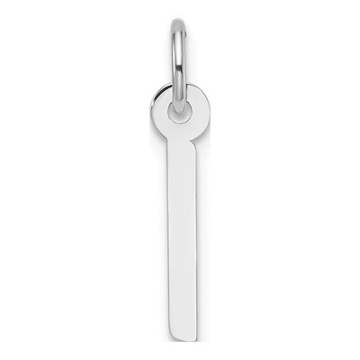 14K White Gold Initial I Pendant