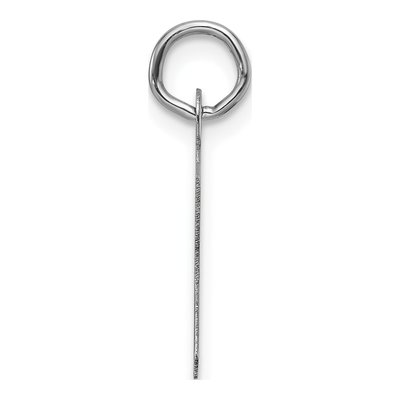 14K White Gold Letter K Charm – view 3