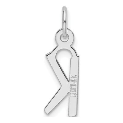 14K White Gold Letter K Charm – view 4