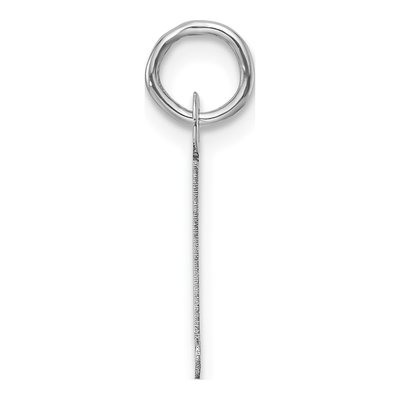 14K White Gold Block Letter L Charm – view 3