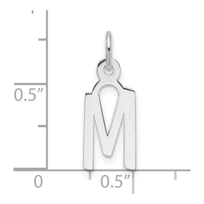 14K White Gold Letter M Charm – view 5