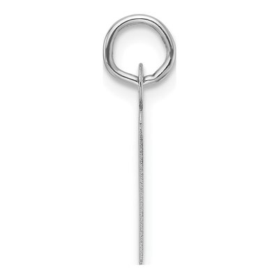 14K White Gold Initial N Charm Pendant – view 3