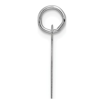 14K White Gold Initial O Letter Charm Pendant – view 3