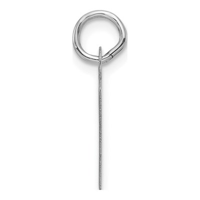 14K White Gold Letter R Pendant – view 3