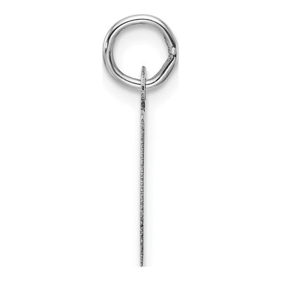 14K White Gold Letter V Charm – view 3