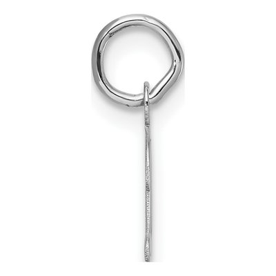 14K White Gold Script Letter D Pendant – view 3
