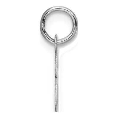 14K White Gold Letter E Charm – view 3