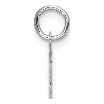14K White Gold Letter H Charm – view 3