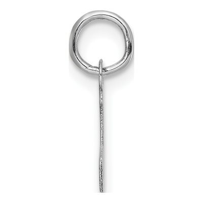14K White Gold Letter J Charm – view 3