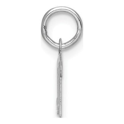 14K White Gold Script Letter M Charm – view 3