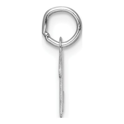 14K White Gold Script Letter N Pendant – view 3