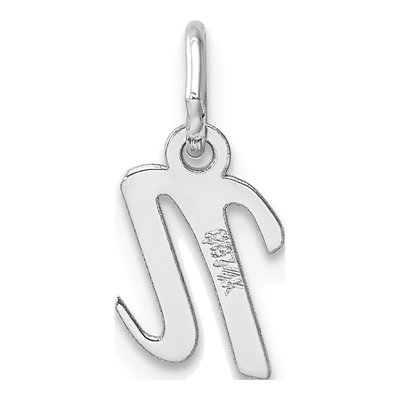 14K White Gold Script Letter N Pendant – view 4