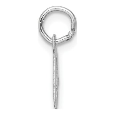 14K White Gold Script Letter O Charm – view 3