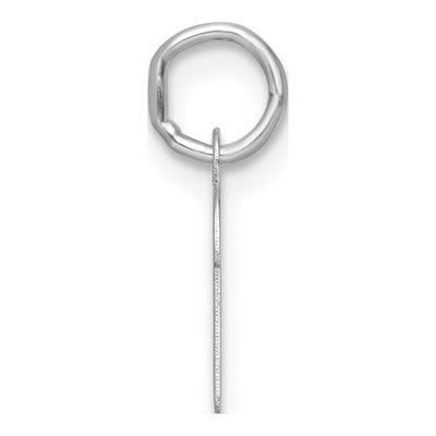 14K White Gold Letter P Pendant – view 3