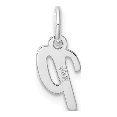14K White Gold Letter P Pendant – view 4