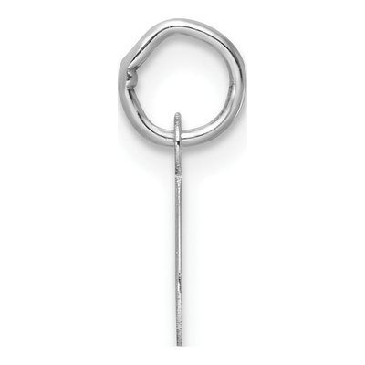 14K White Gold Letter Q Charm – view 3