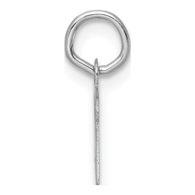 14K White Gold Script Letter R Charm – view 3