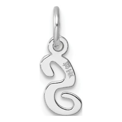 14K White Gold Script Letter S Pendant – view 4