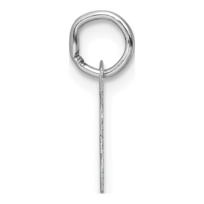 14K White Gold Script Letter T Charm – view 3