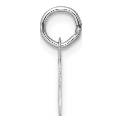 14K White Gold Letter U Charm – view 3
