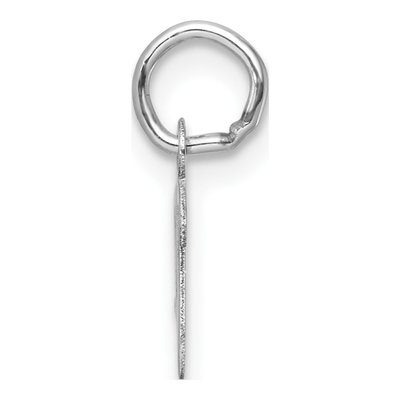 14K White Gold Letter V Pendant – view 3