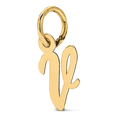 14K White Gold Letter V Pendant – view 6