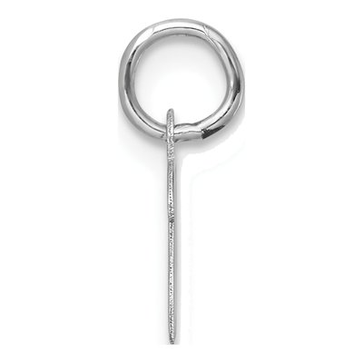 14K White Gold Script Letter W Charm – view 3