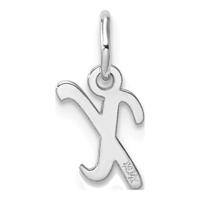 14K White Gold Letter X Pendant – view 4