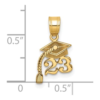 14K Yellow Gold Graduation Cap Tassel Charm – view 5