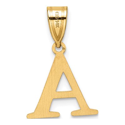 14K Yellow Gold Letter A Pendant – view 4