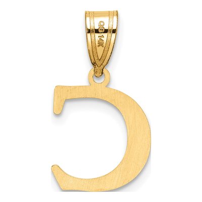 14K Yellow Gold Letter C Pendant – view 4