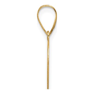 14K Yellow Gold Letter D Pendant – view 3