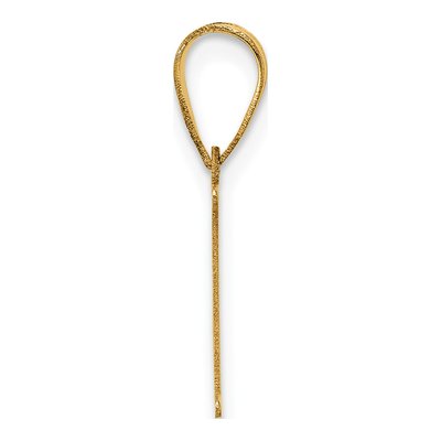 14K Yellow Gold Letter E Pendant – view 3