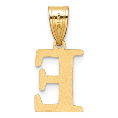 14K Yellow Gold Letter E Pendant – view 4