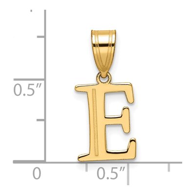 14K Yellow Gold Letter E Pendant – view 5