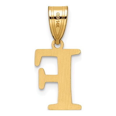 14K Yellow Gold Letter F Pendant – view 4