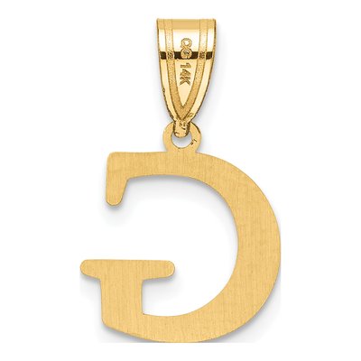 14K Yellow Gold Letter G Pendant – view 4