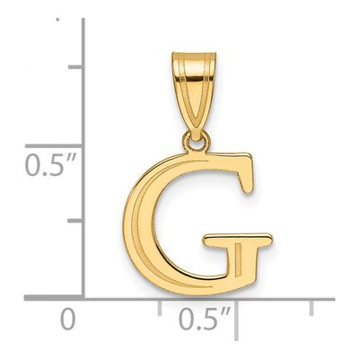 14K Yellow Gold Letter G Pendant – view 5