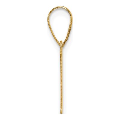 14K Yellow Gold Letter H Pendant – view 3