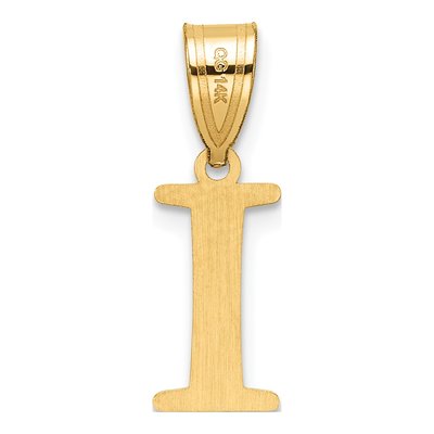 14K Yellow Gold Initial I Pendant – view 4