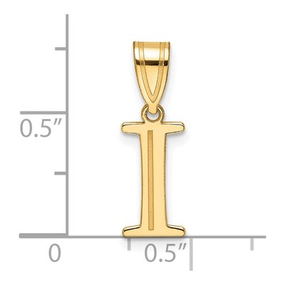14K Yellow Gold Initial I Pendant – view 5