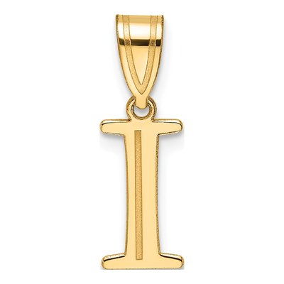 14K Yellow Gold Initial I Pendant