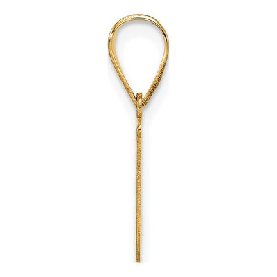 14K Yellow Gold Letter J Pendant – view 3