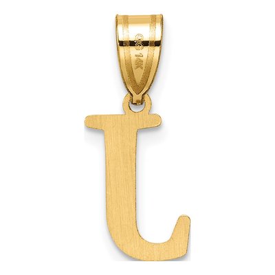 14K Yellow Gold Letter J Pendant – view 4
