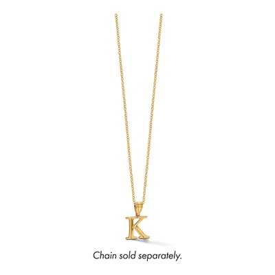 14K Yellow Gold Letter K Pendant – view 6