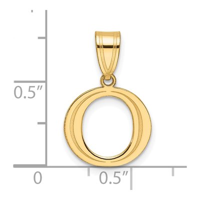 14K Yellow Gold Letter O Pendant – view 5