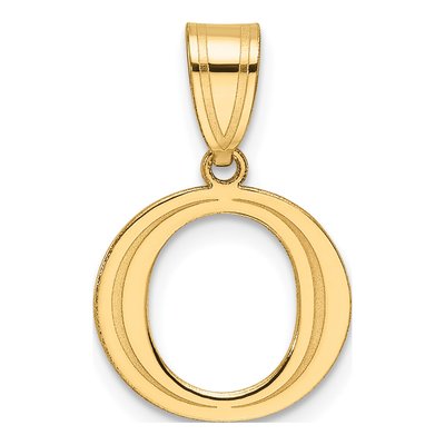 14K Yellow Gold Letter O Pendant